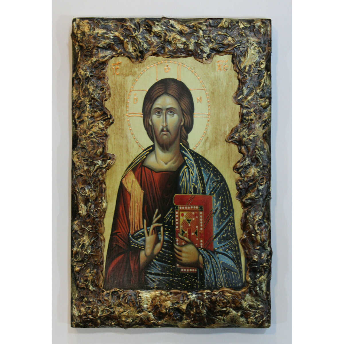Εικόνα Χριστού με περίγραμμα πάστας διαστάσεις 30×20 ξύλινη